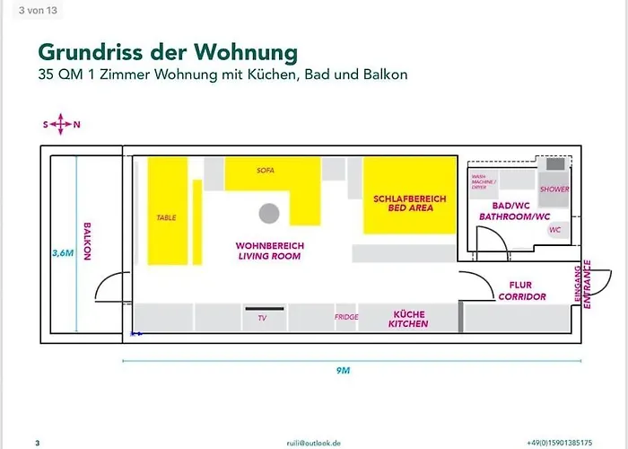 Moderne 1-Zimmer Wohnung Stadtnah